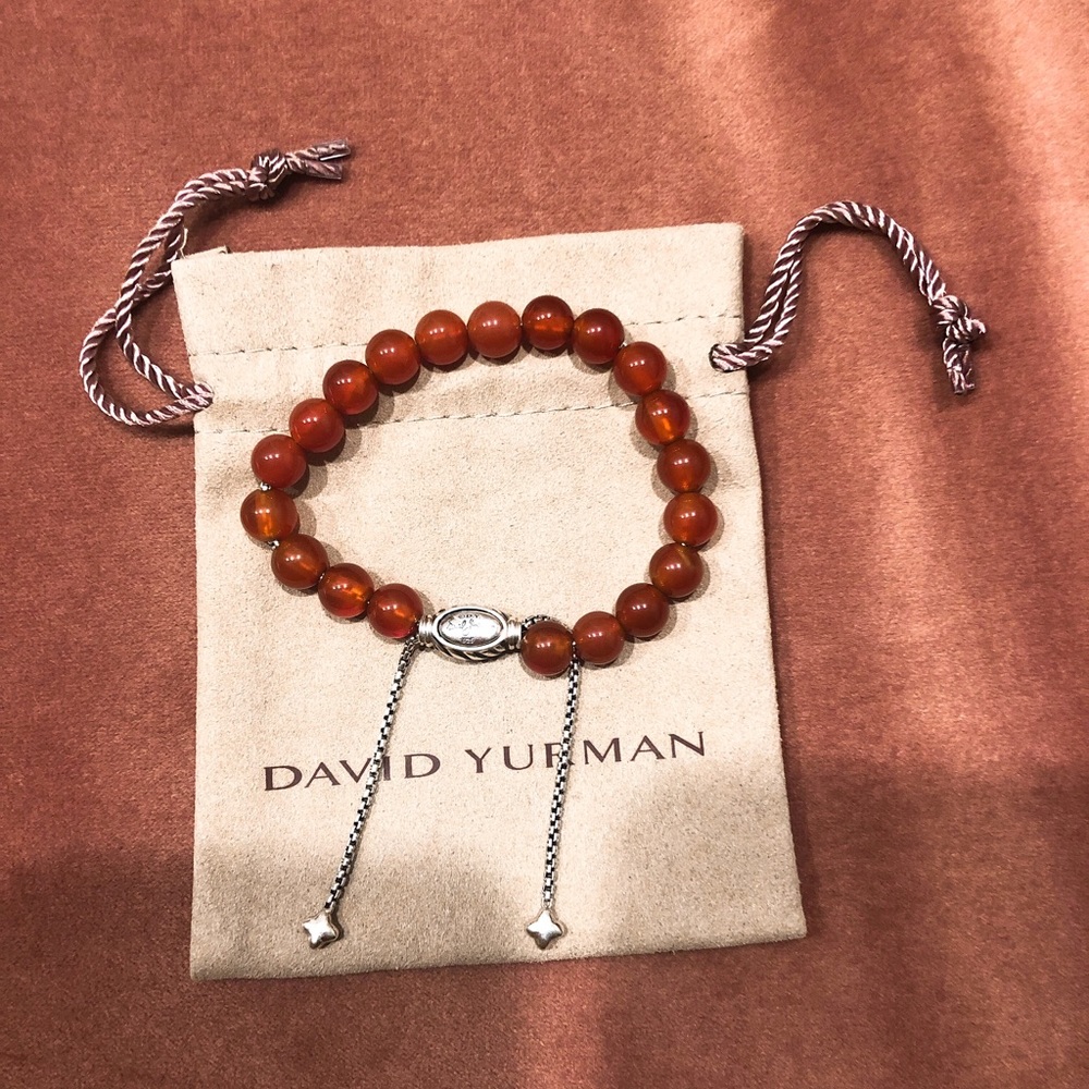 David Yurman Carnelian Spiritual Bead Bracelet
